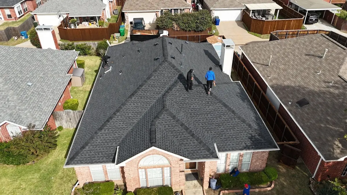 Slate & Tile Roof Repair work in progress on a Rowland Heights property